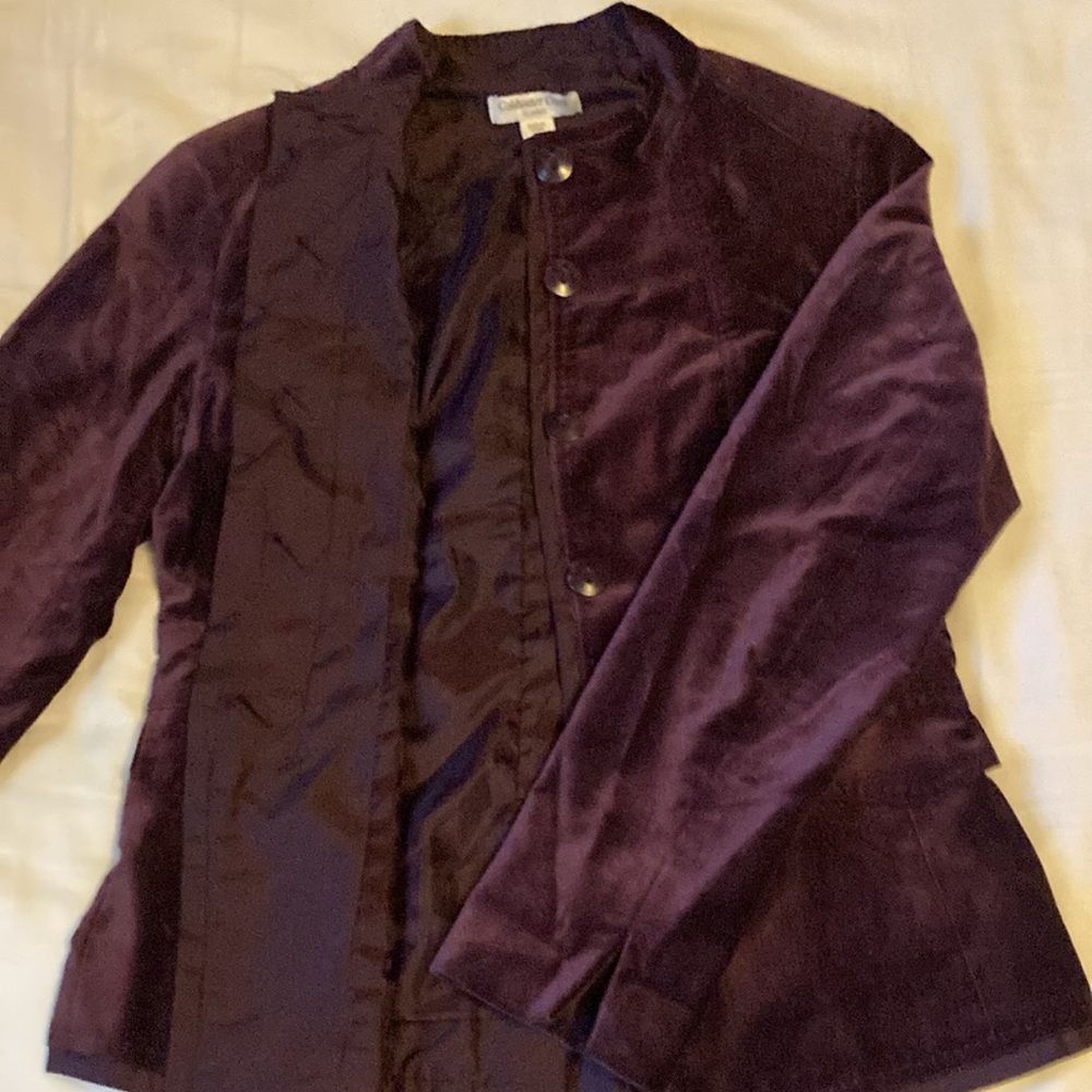 Purple velour Coldwater Creek blazer, size 4